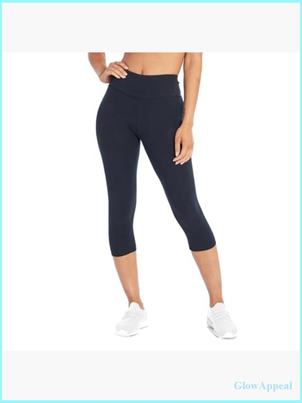 High Rise Tummy Control Capri Legging 18" Inseam - Picture 2 of 5